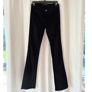 J BRAND Martini Skinny Flare Leg Mid-Rise Black Jeans Size 24